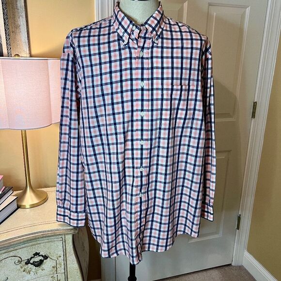 EUC Mens Brooks Brothers Plaid Check Button Down Long Sleeve Sport Shirt Size XL - Picture 1 of 2